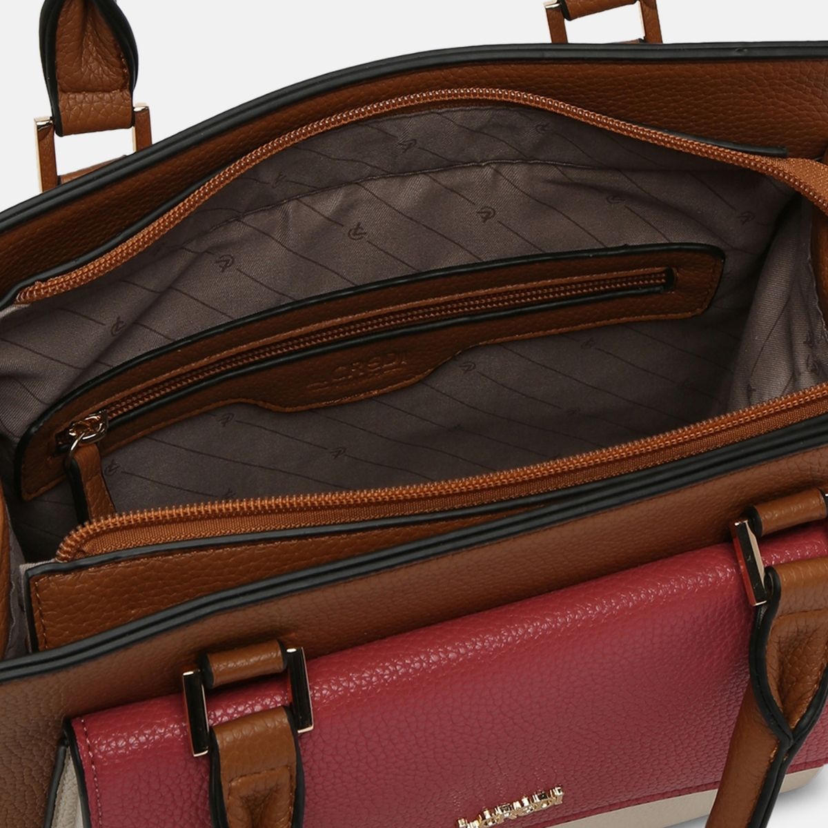 Liane Henkeltasche cognac / mix - L.Credi Munich