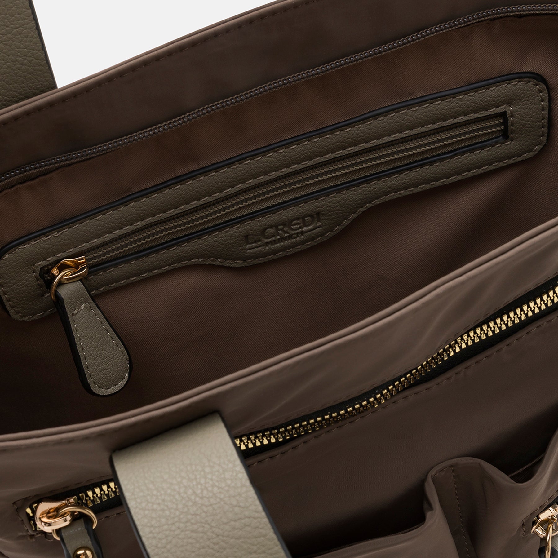 Odeta Shopper khaki - L.Credi Munich