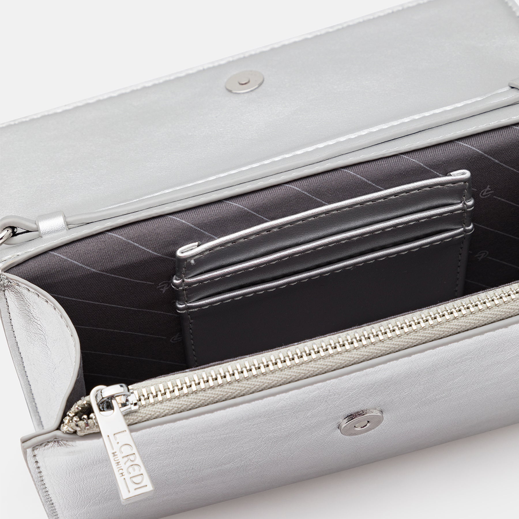 Oliviana Clutch silber - L.Credi Munich