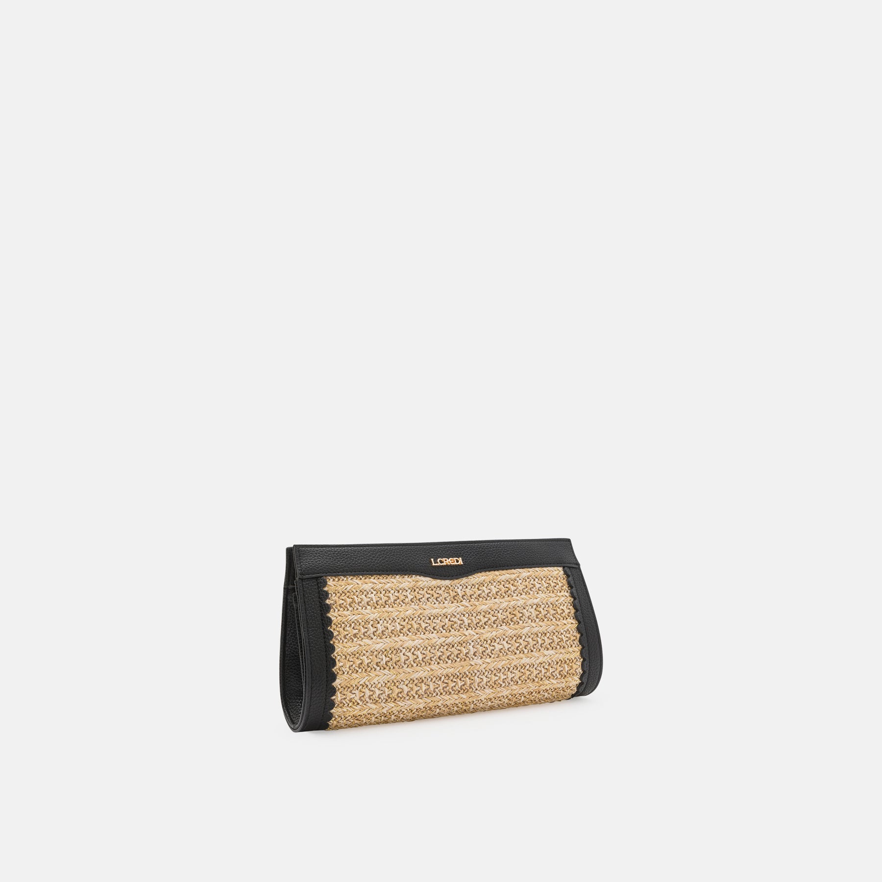Oneka Clutch beige schwarz - L.Credi Munich
