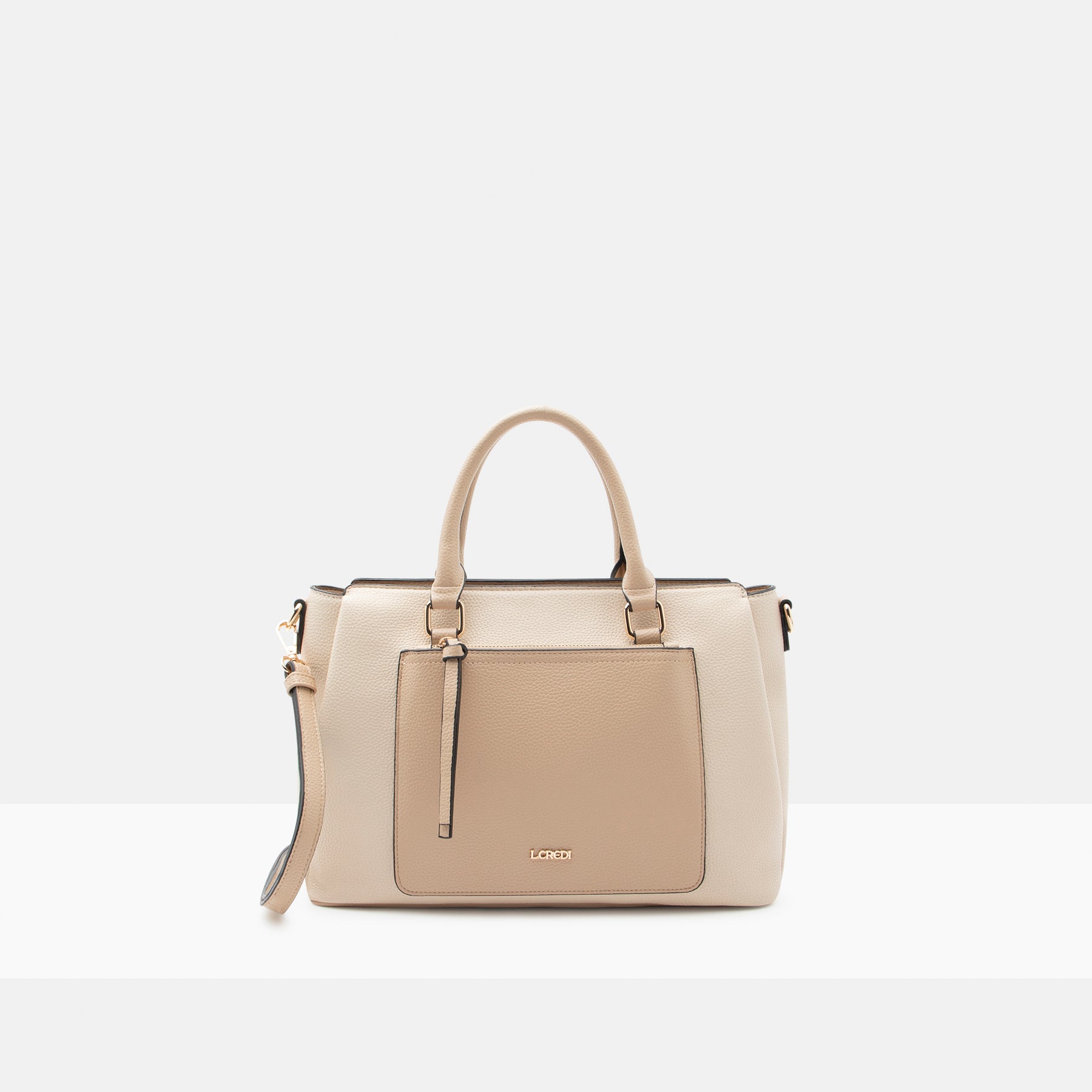 Henkeltasche white sand Rainett Serie - L.Credi Munich