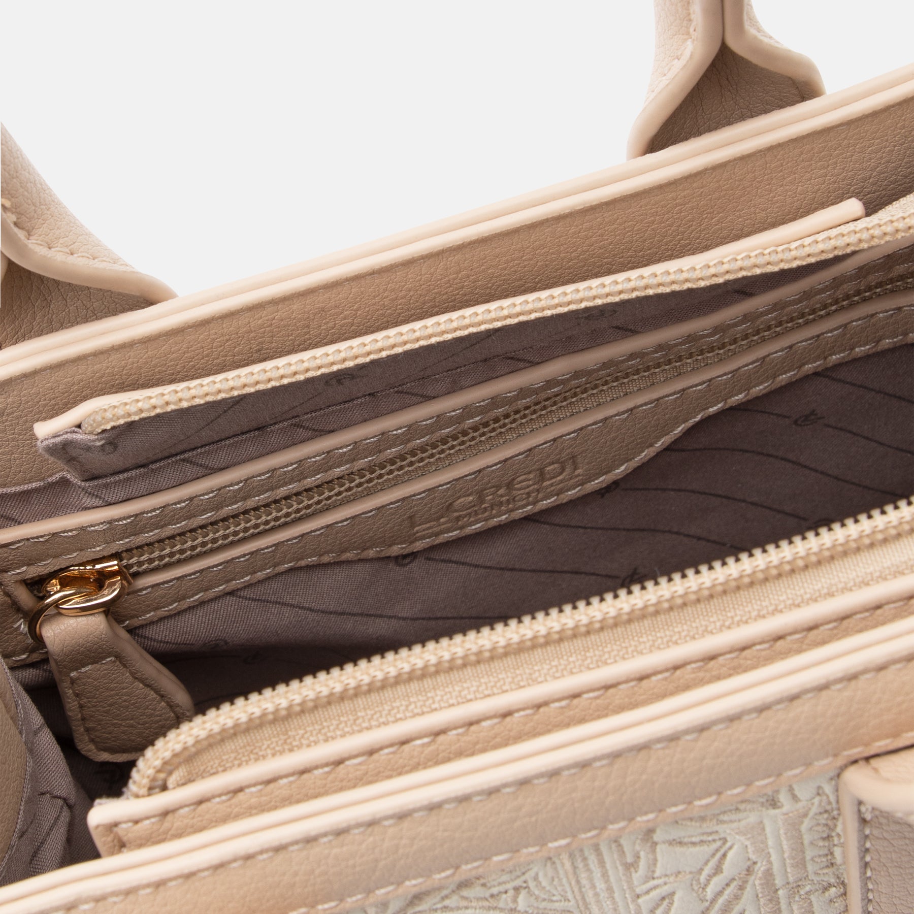 Henkeltasche sand/ offwhite Orelia Serie - L.Credi Munich