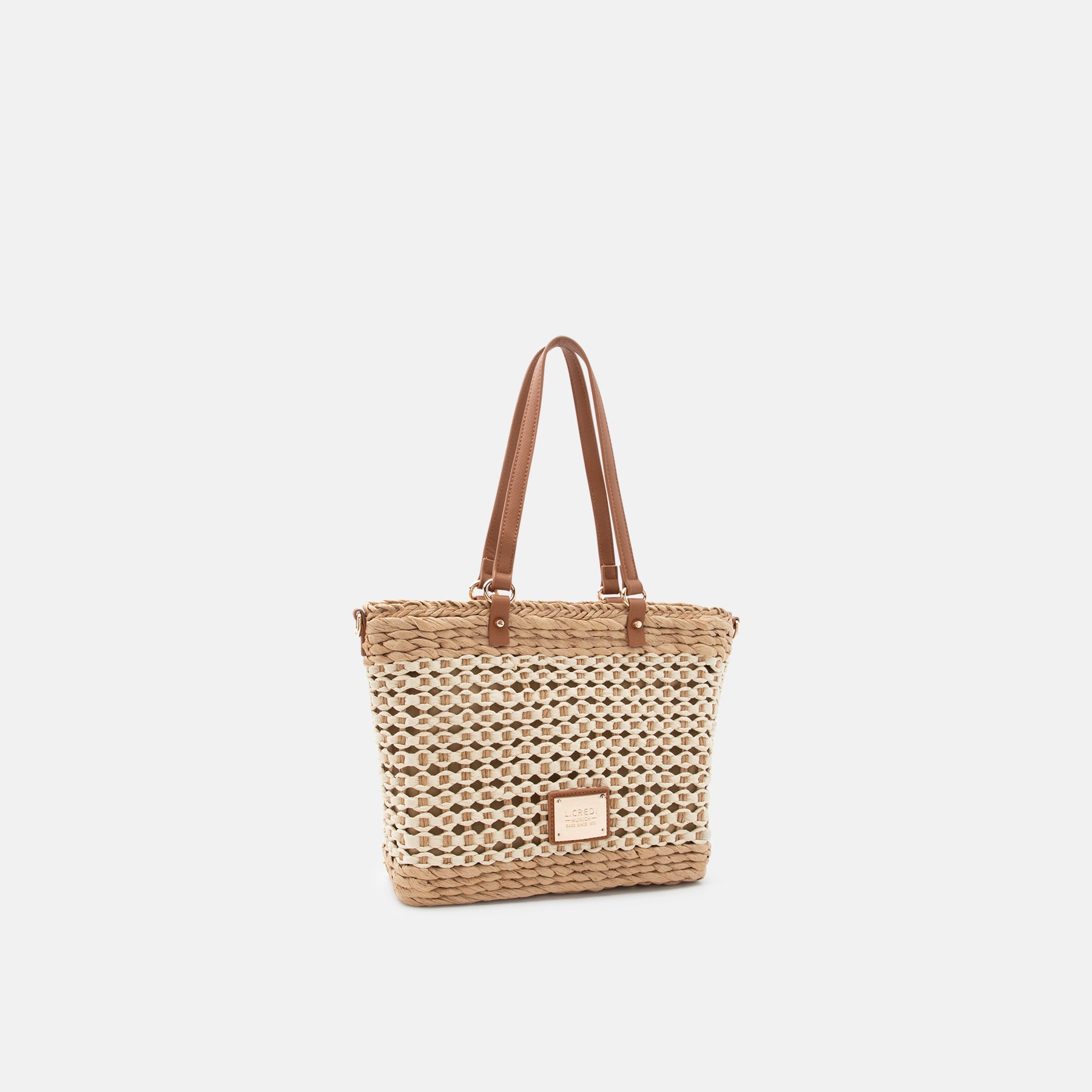 Shopper beige/ weiss Romina Serie - L.Credi Munich