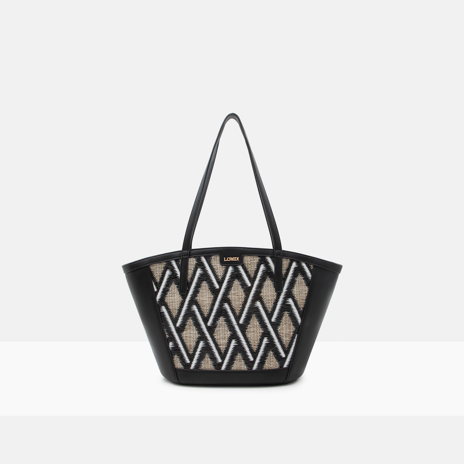 Shopper schwarz/ beige Regina Serie - L.Credi Munich