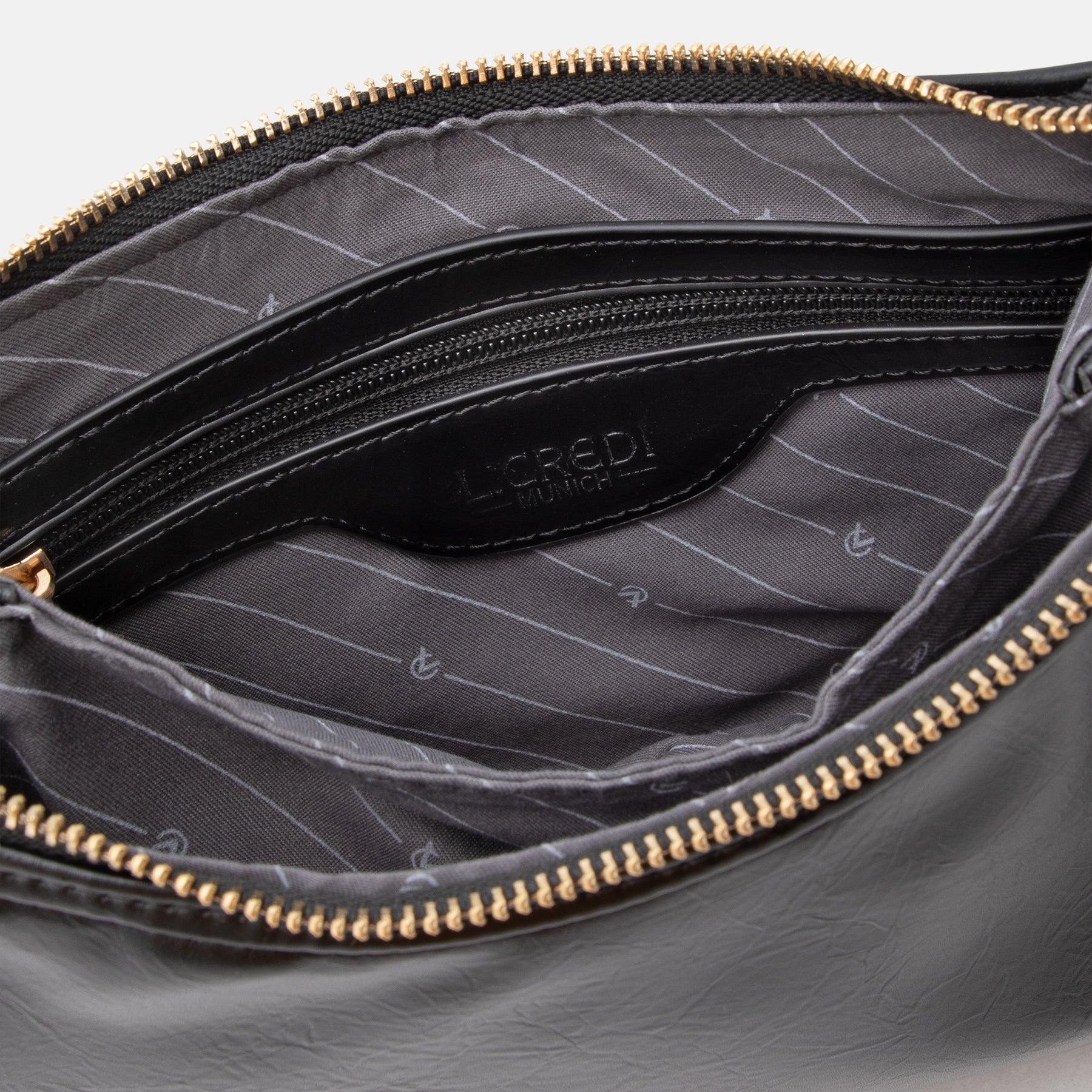 Umhängetasche schwarz Renelle Serie - L.Credi Munich