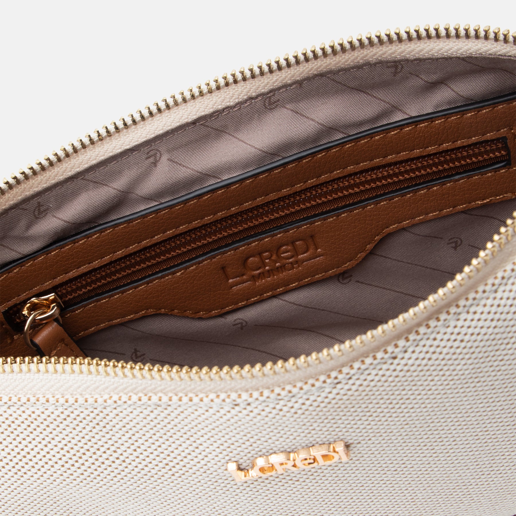 Umhängetasche beige/ mix Rea Serie - L.Credi Munich