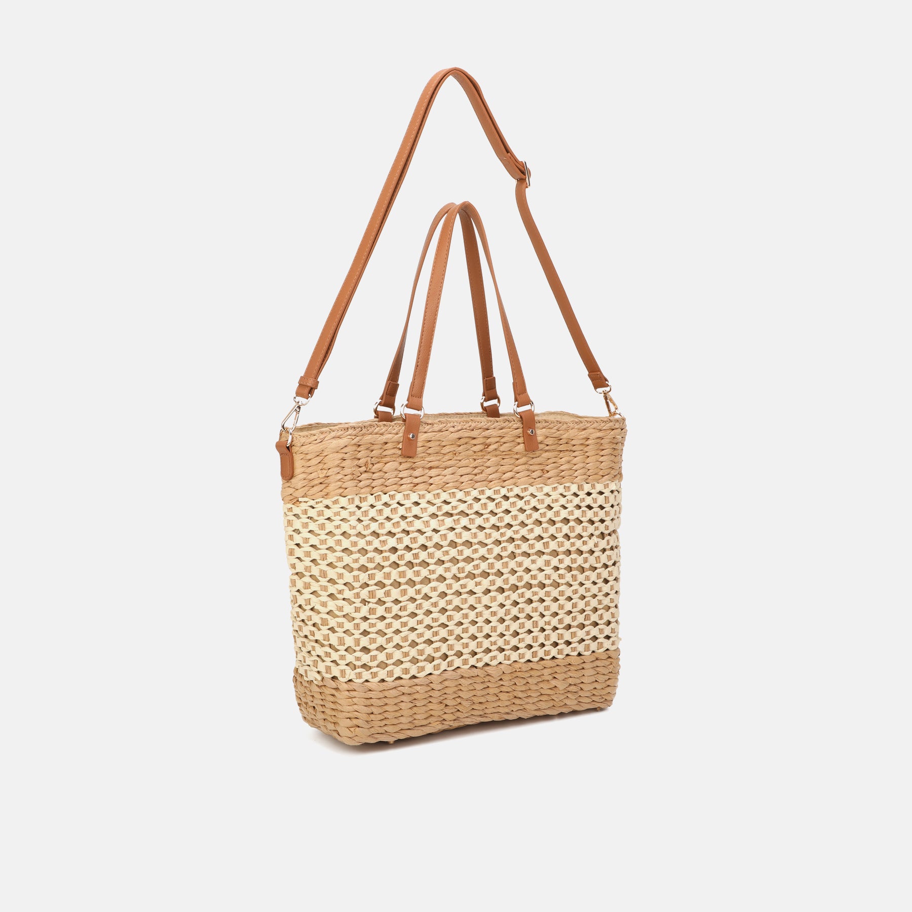 Shopper T-Beige / Weiss T-Romina Serie