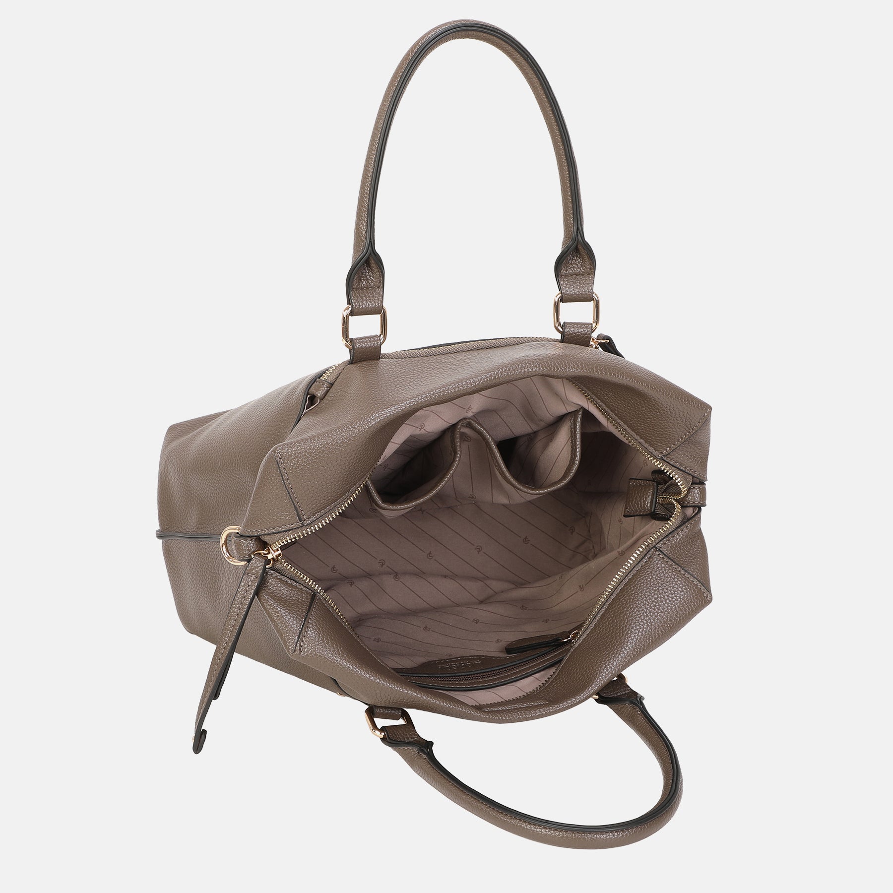 Henkeltasche T-Dark Taupe Priscilla Serie