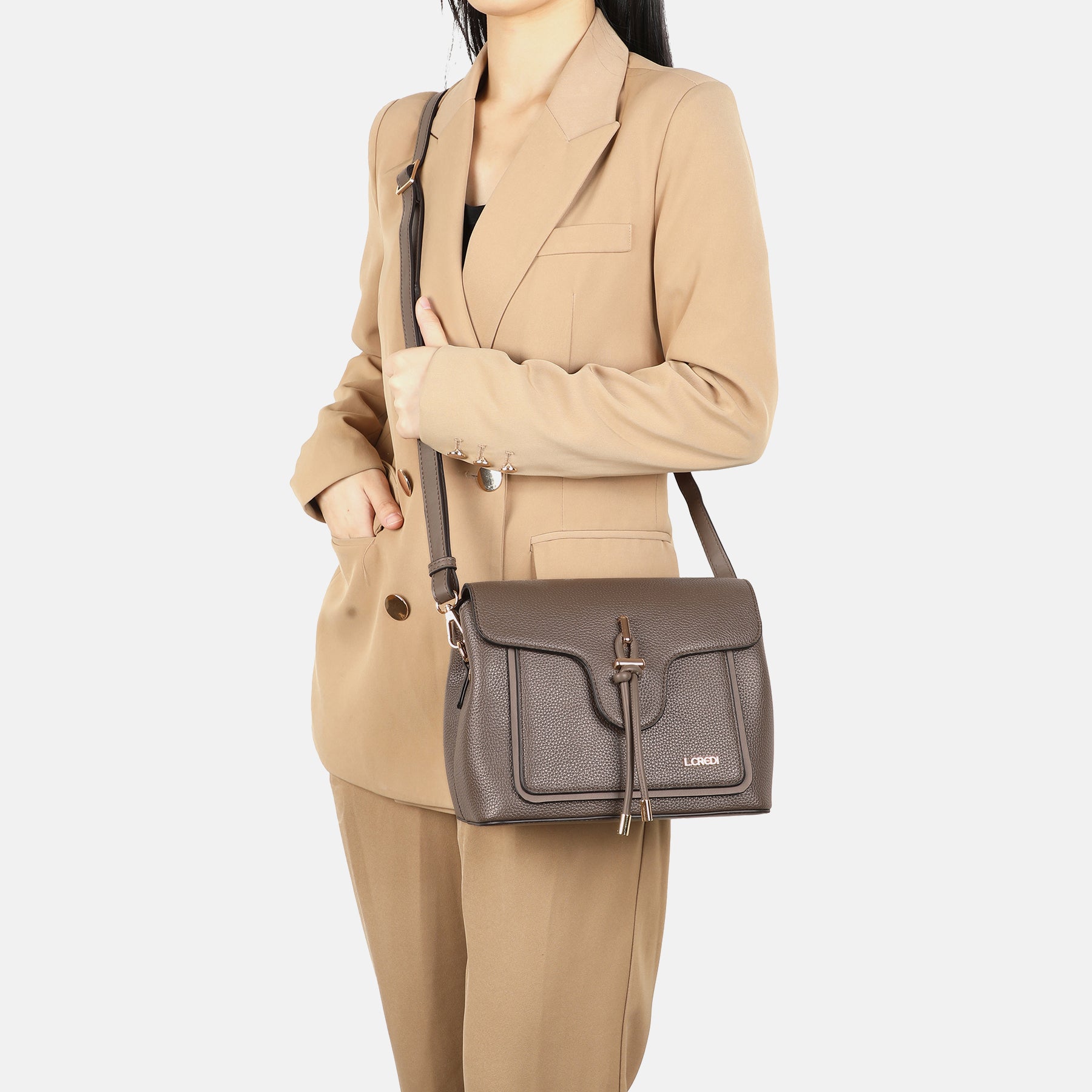 Umhängetasche T-Dark Taupe Paloma Serie