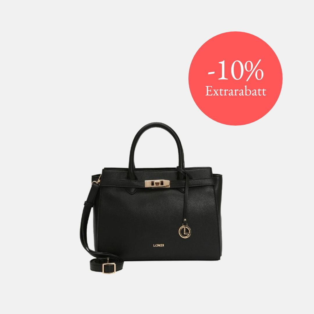 Konstanze Henkeltasche schwarz - L.Credi Munich