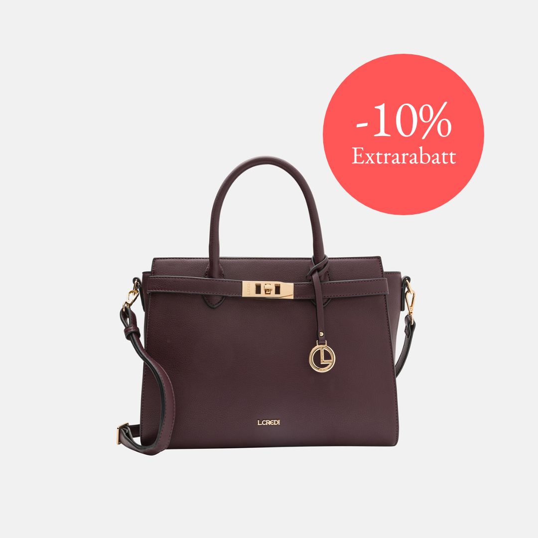 Konstanze Henkeltasche dark plum