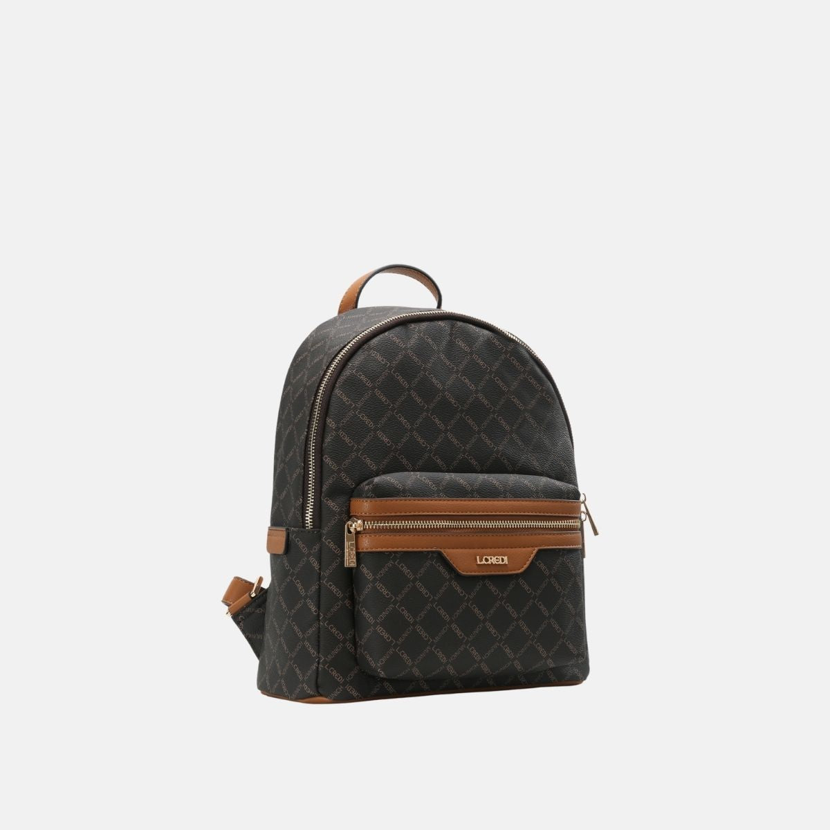 L credi black leather backpack best sale