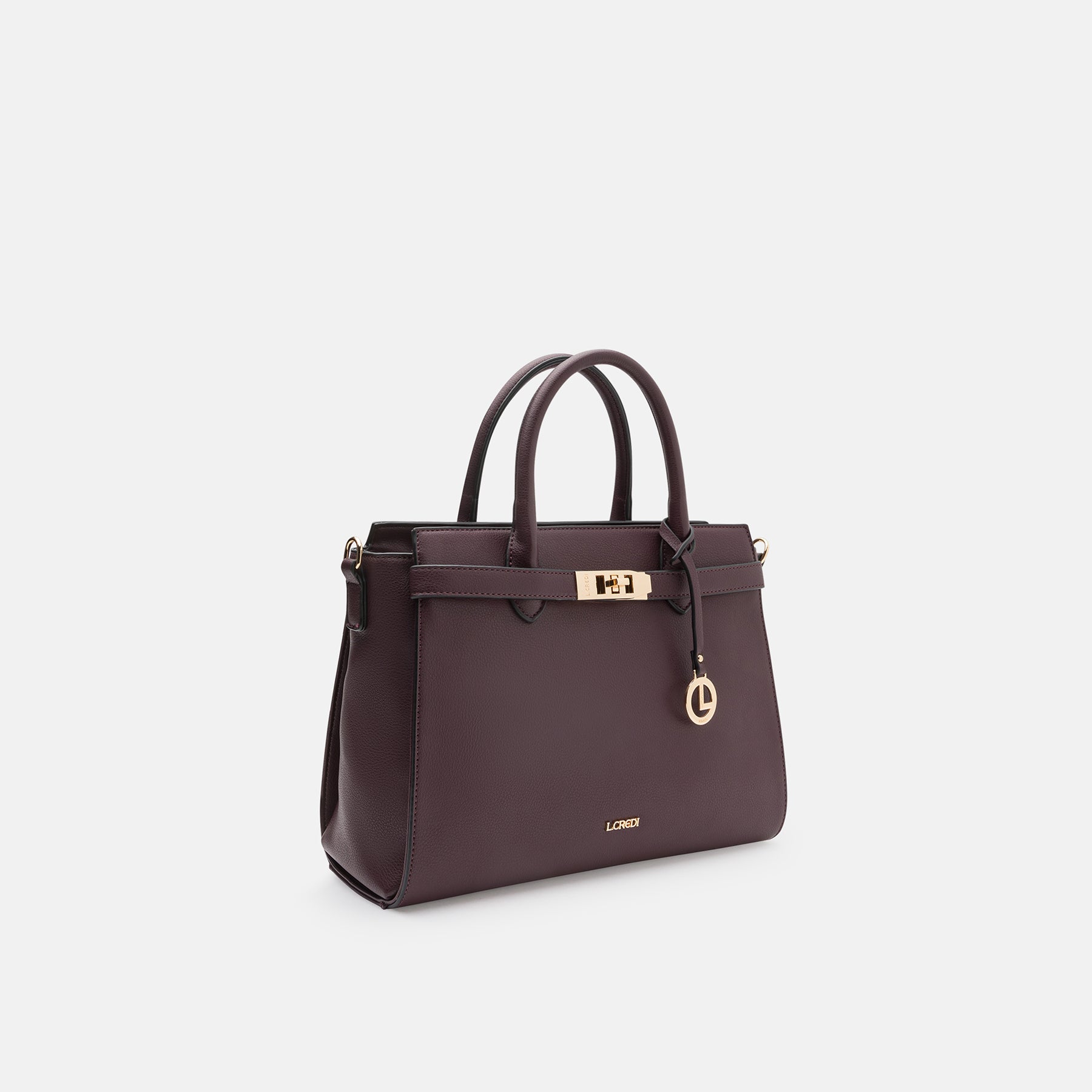 Konstanze Henkeltasche dark plum