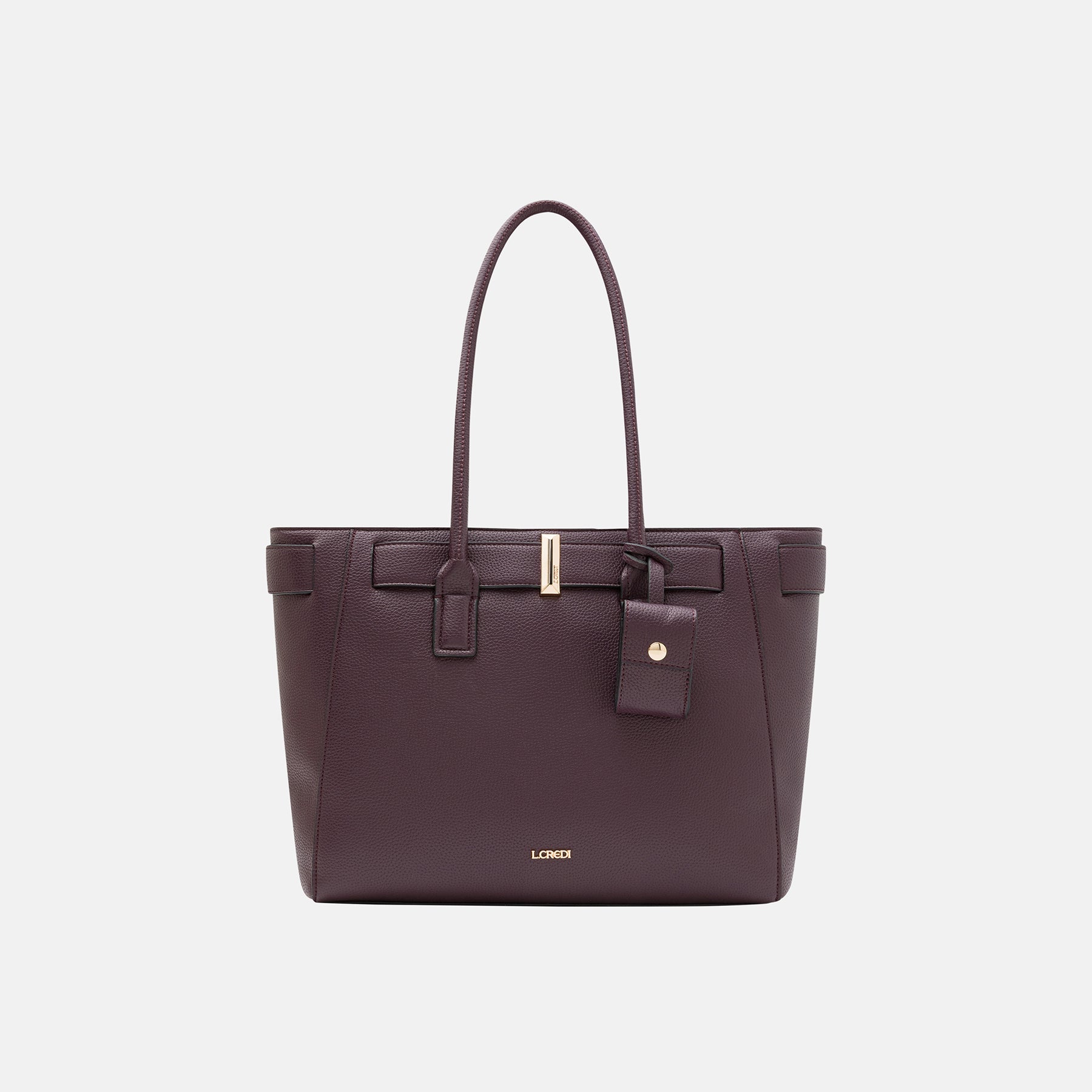 L. Credi Nadira Shopper dark plum