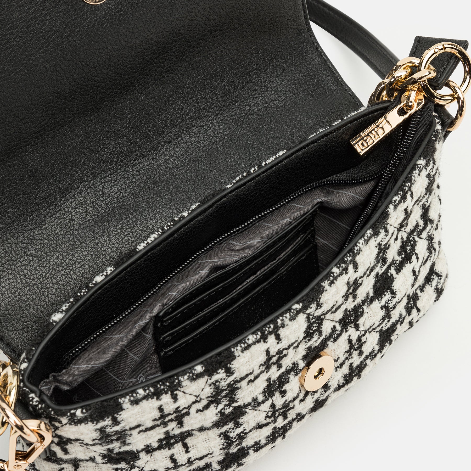 Naissa shoulder bag black / offwhite