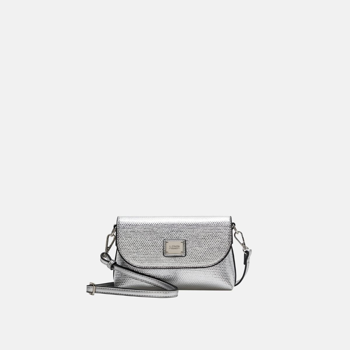 L. Credi Nadine Clutch silber