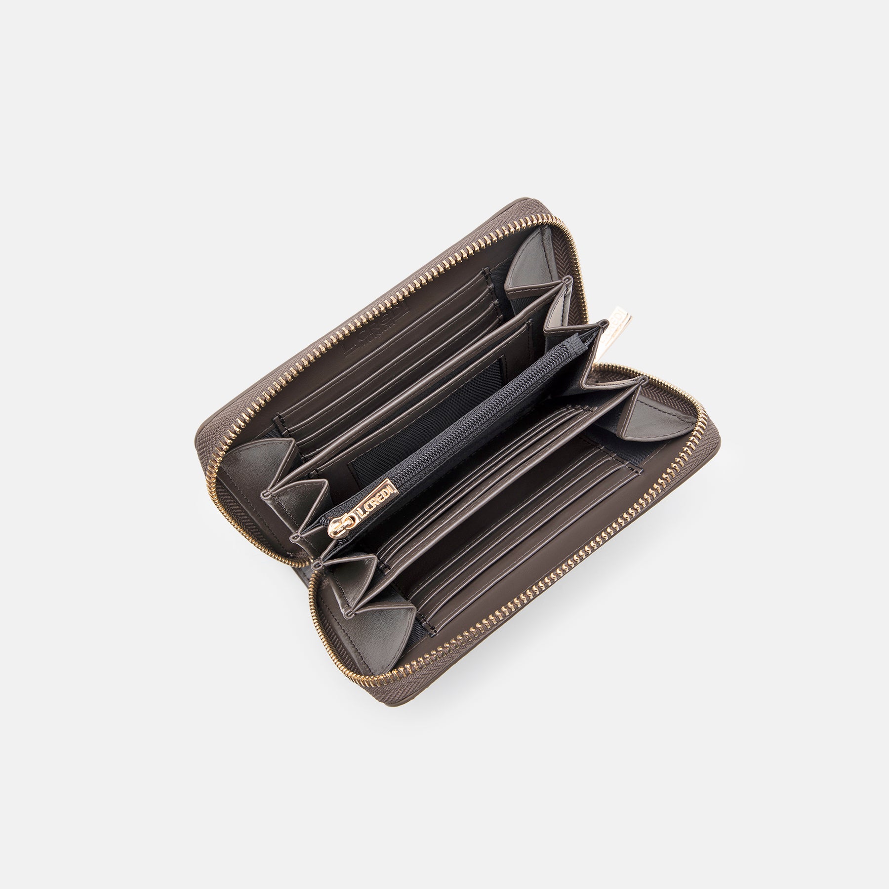 Perla Portemonnaie Damen dark taupe - L.Credi Munich