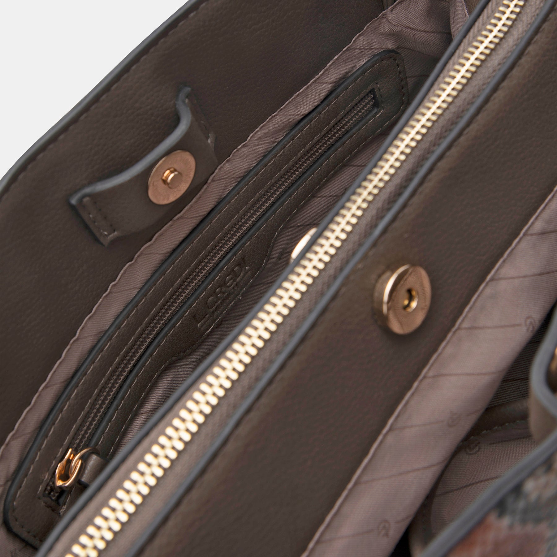 Perenelle Henkeltasche schwarz-braun - L.Credi Munich