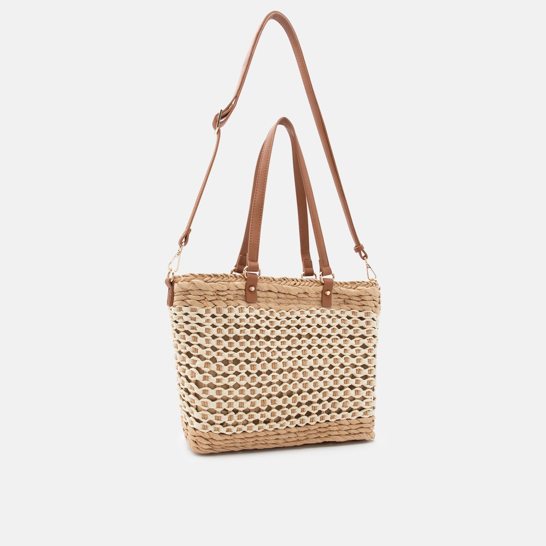 Shopper beige/ weiss Romina Serie - L.Credi Munich