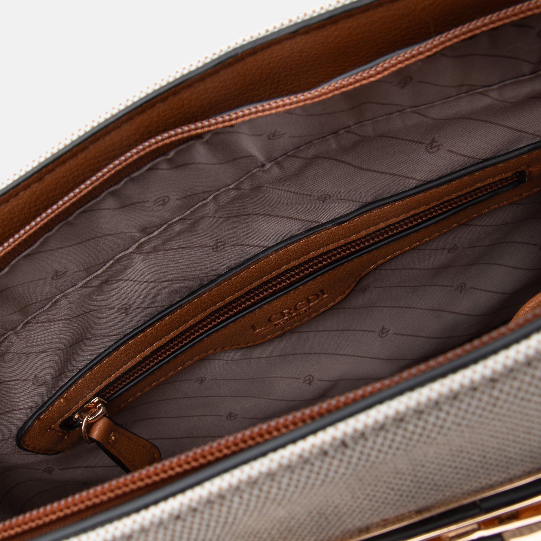 Henkeltasche beige/ mix Rea Serie - L.Credi Munich