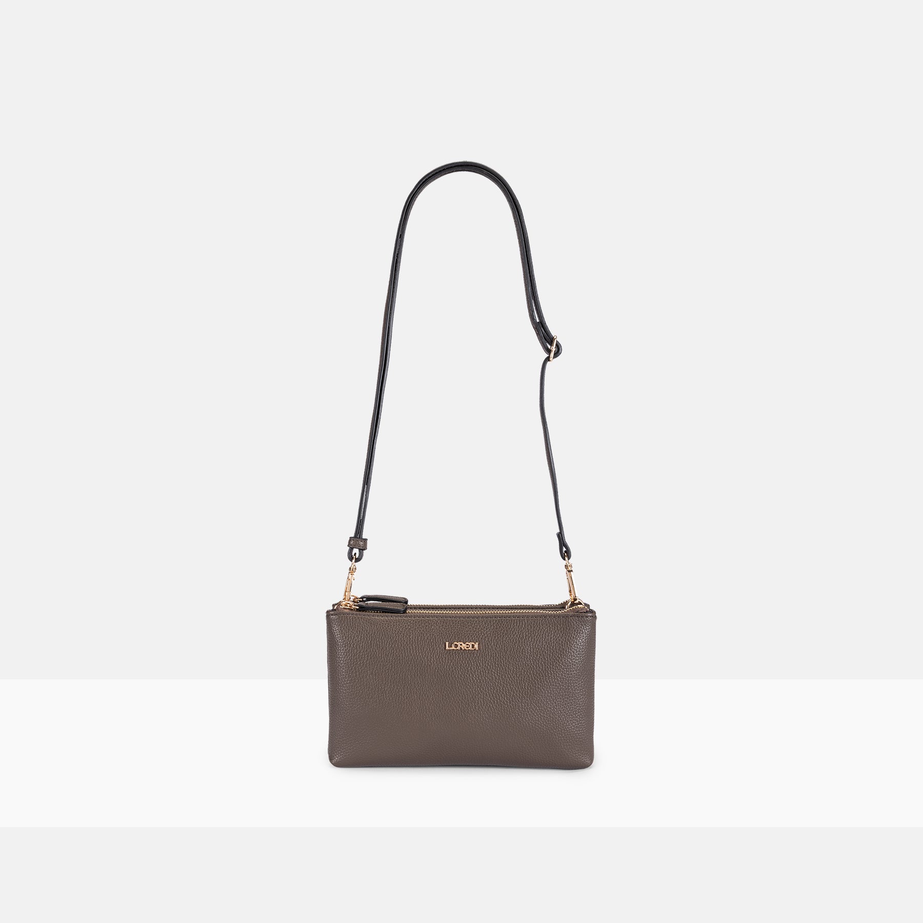 Umhängetasche dark taupe Ella Serie
