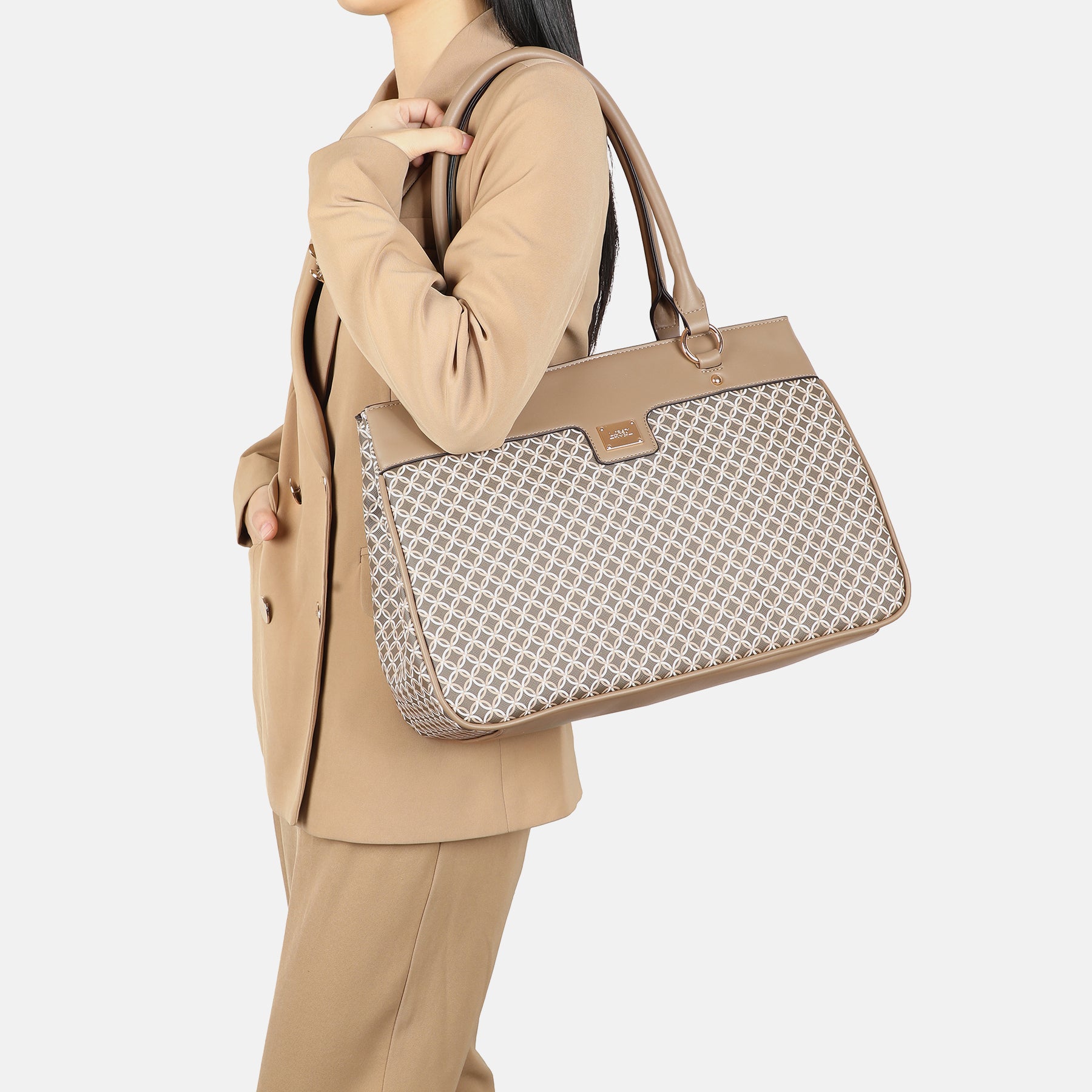 Shopper T-Dark Taupe Pia Serie