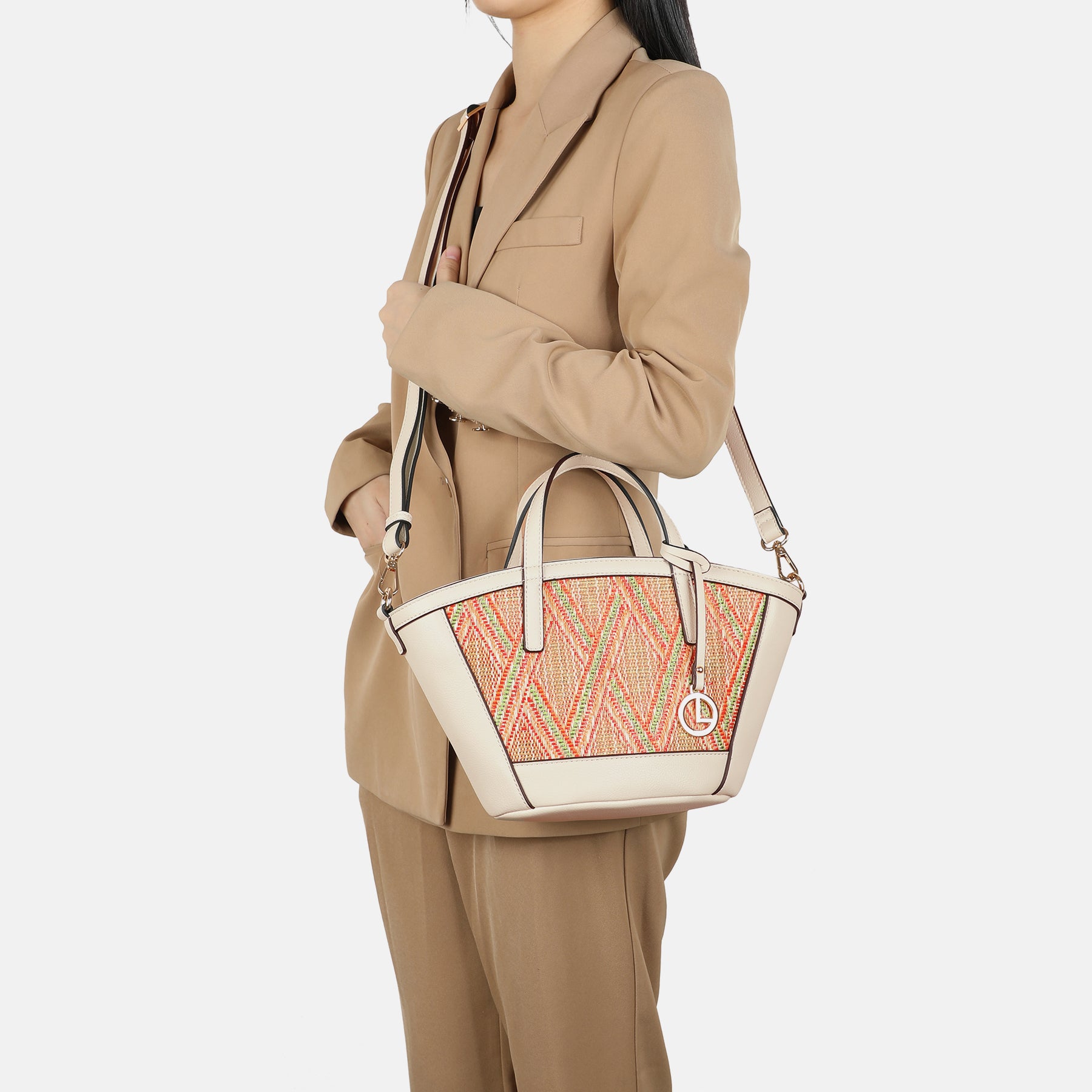 Henkeltasche T-Creme Regina Serie